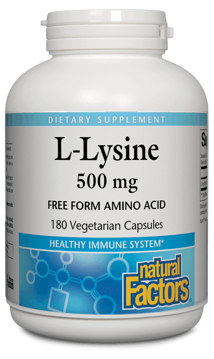 Natural Factors L-Lysine 500 mg 180 capsules