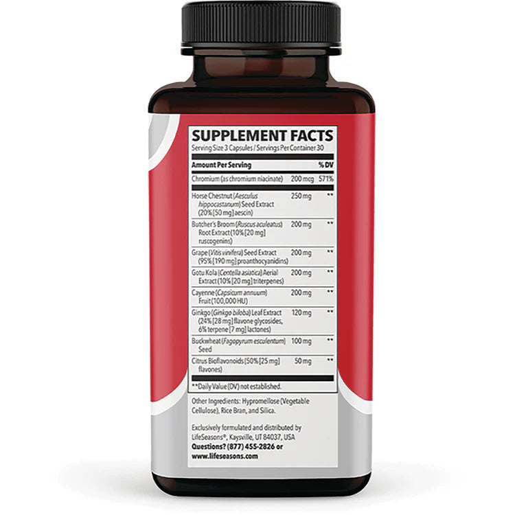 Supplement Facts for LifeSeasons Circulari-T - 90 Veg Caps