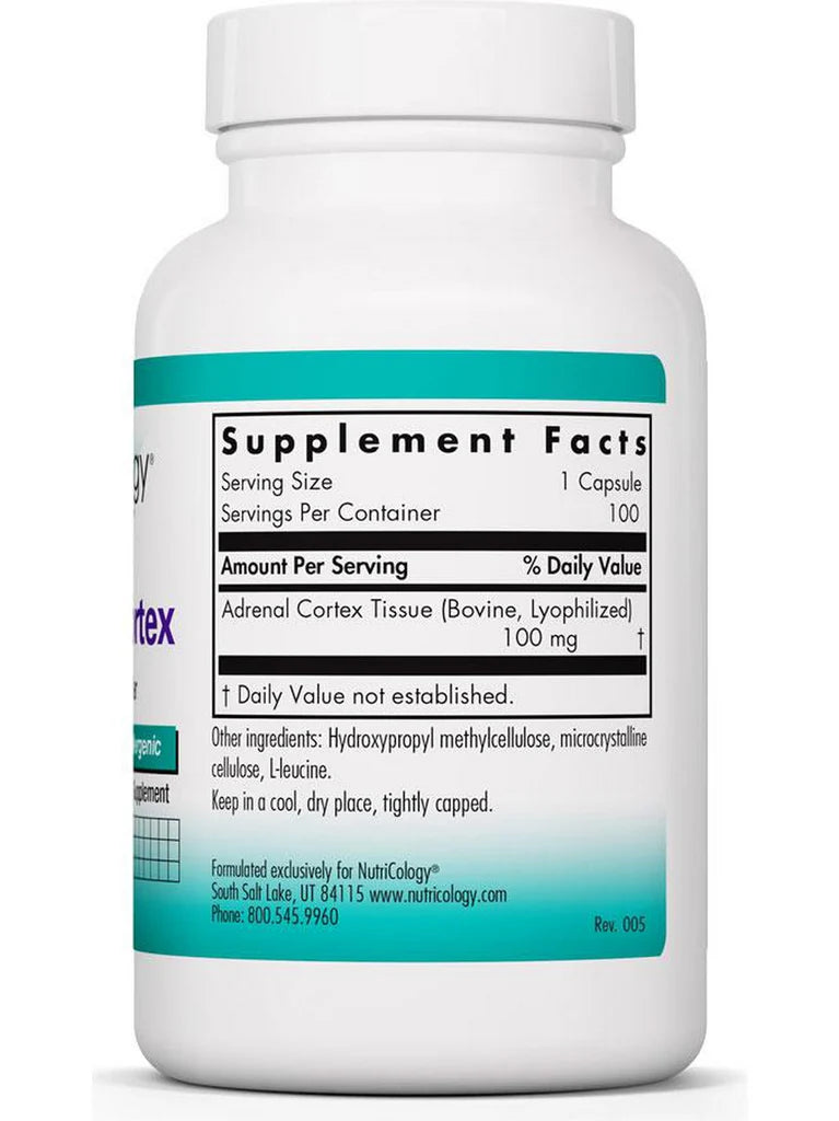 Supplement Facts for Nutricology Adrenal Glandular - 150 Veg Caps
