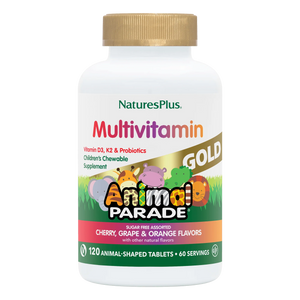 Natures Plus Animal Parade Gold Kids Multivitamin Assorted Flavors - 120 Chewables
