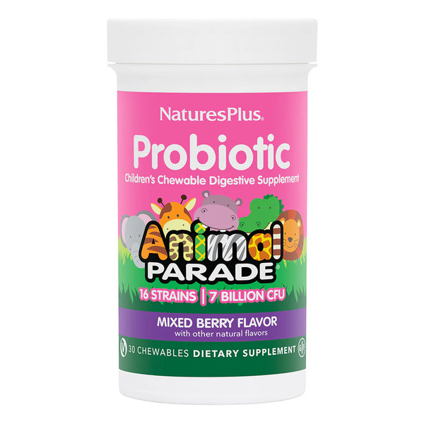 Natures Plus Animal Parade Kids Probiotic - 30 Chewable Tablets