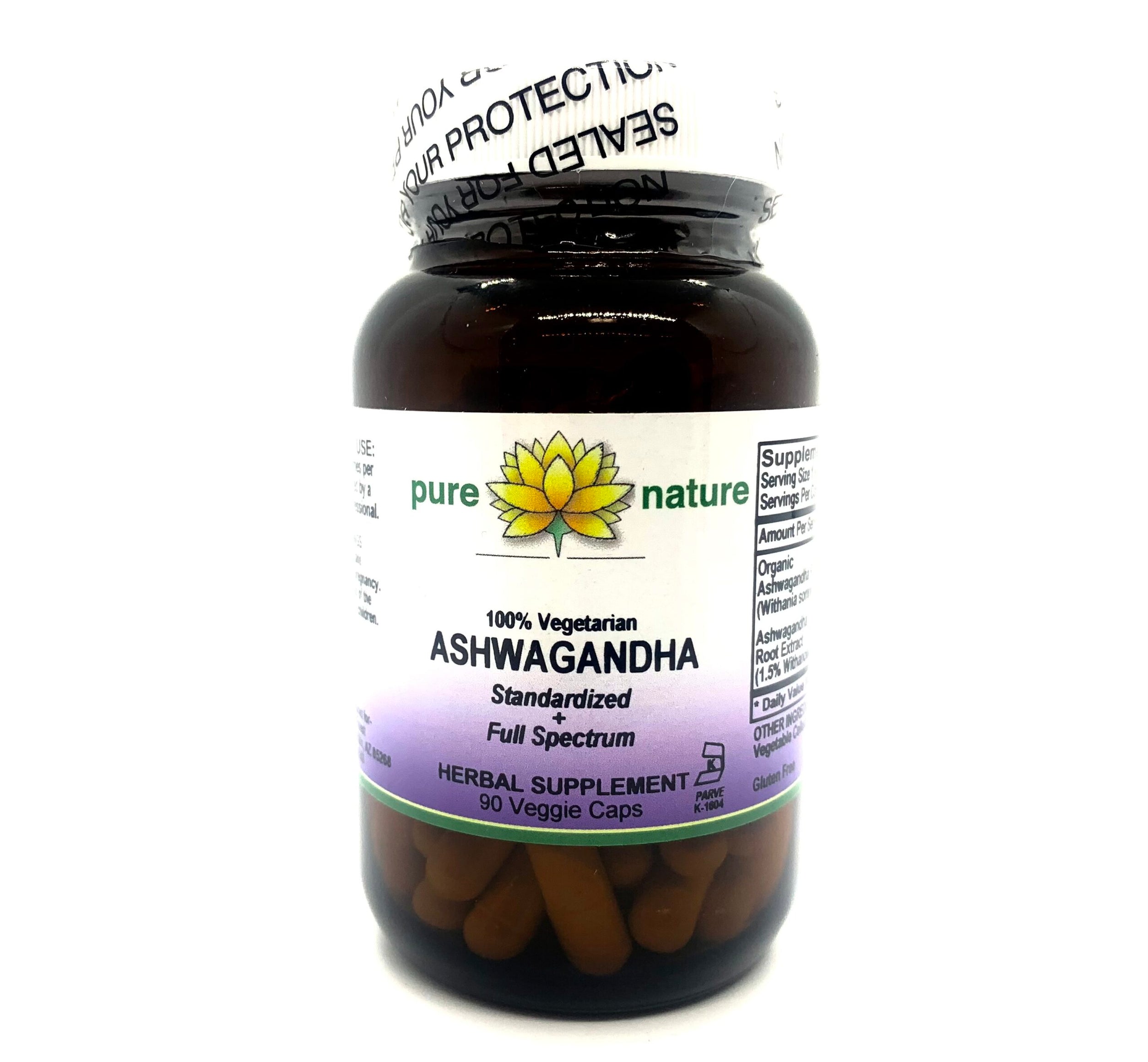 Pure Nature Ashwagandha (Organic) 90 Veg Caps