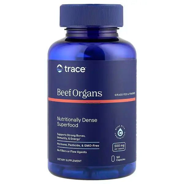 Trace Minerals Beef Organs - 180 capsules