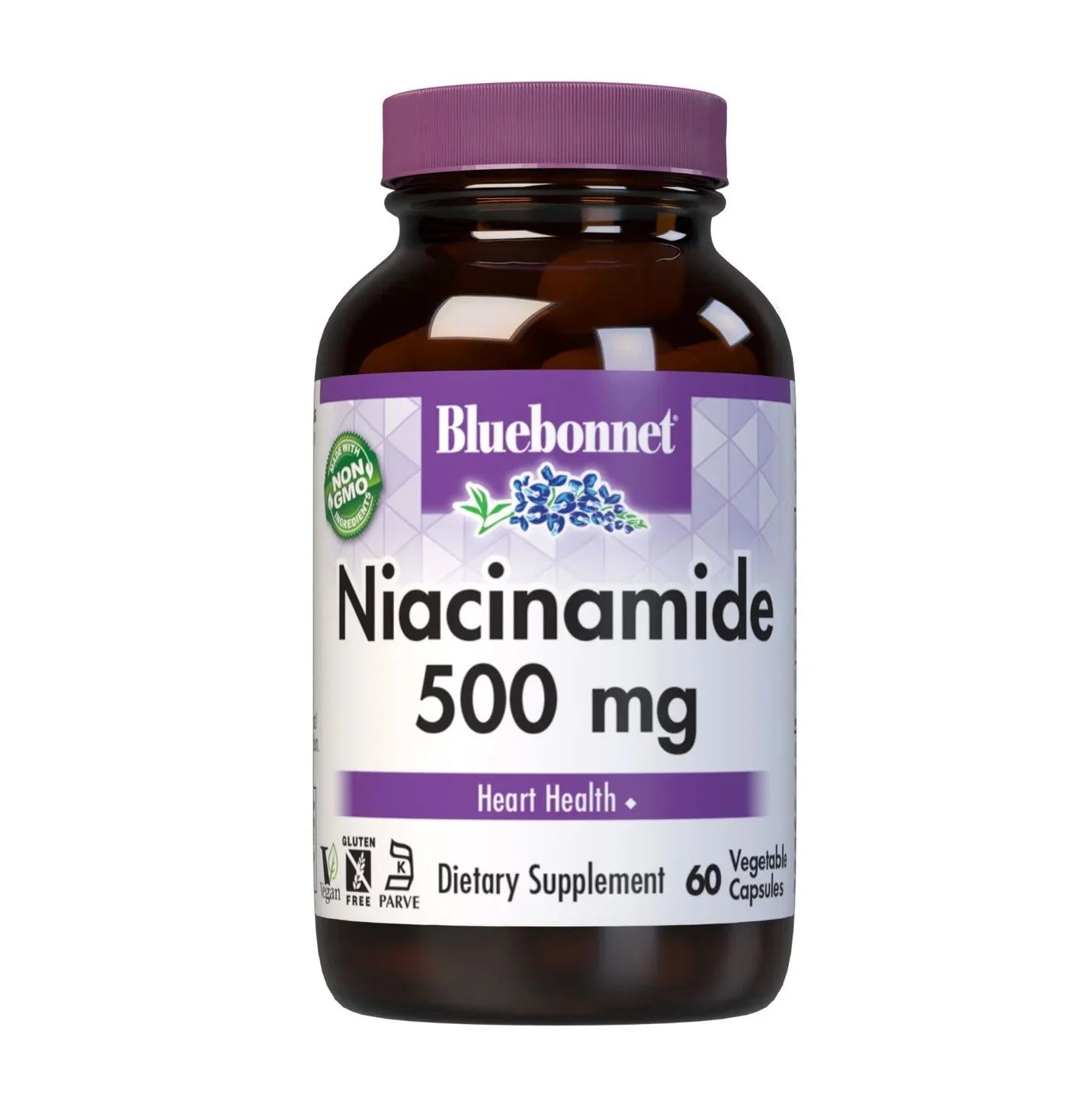 Bluebonnet Niacinamide 500 mg, 60 caps