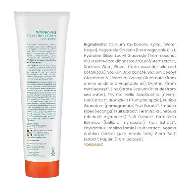 Supplement Facts for Himalaya Botanique Complete Care Toothpaste, Simply Mint