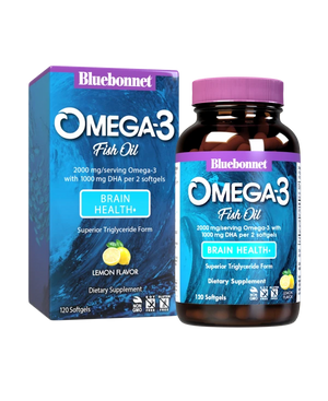 Bluebonnet Omega-3 Brain Formula Fish Oil 120 softgels