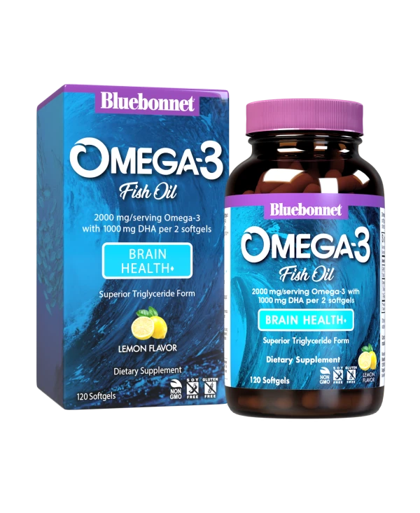 Bluebonnet Omega-3 Brain Formula Fish Oil 120 softgels