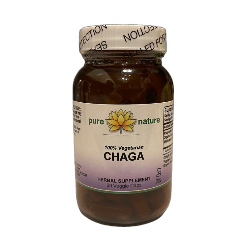 Pure Nature Chaga Mushroom (Organic) 60 Veg Caps