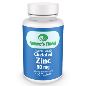 Nature's Finest Chelated Zinc 50mg - 100 Tablet