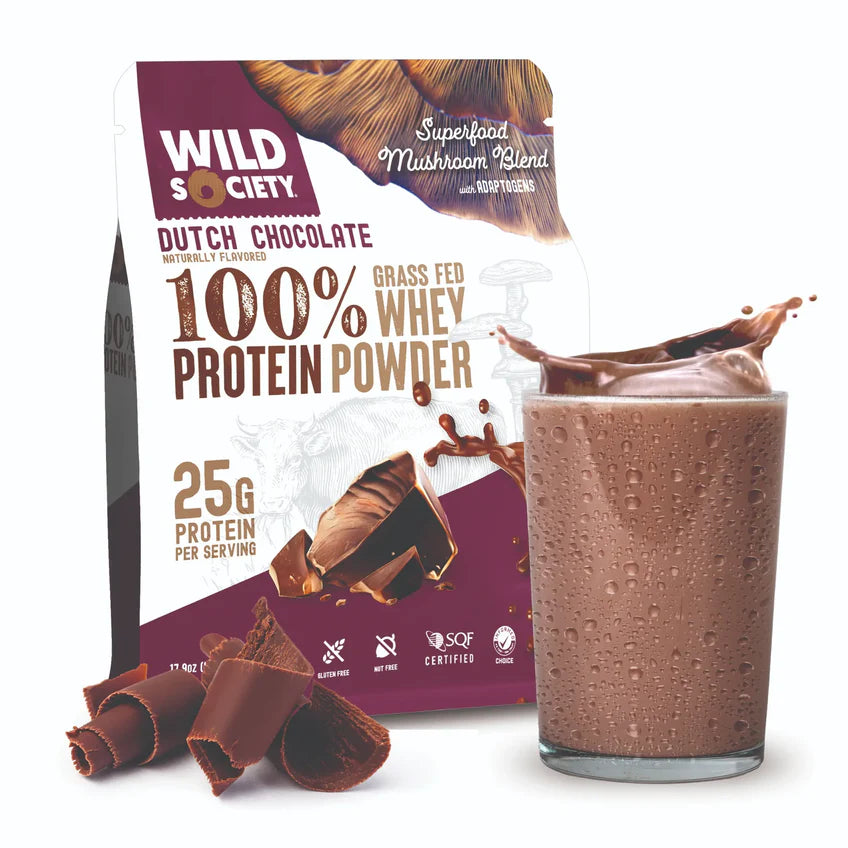 Wild Society Chocolate Whey Protein with Superfood Mushrooms