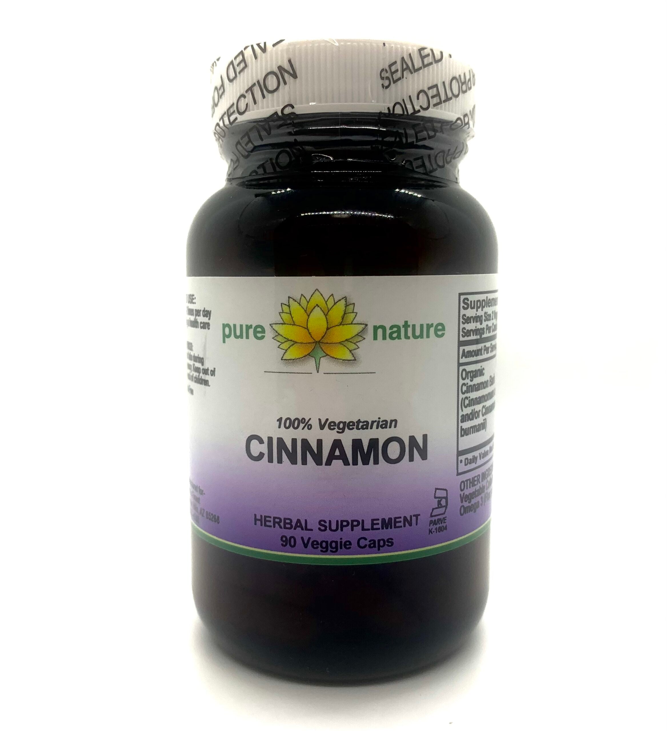 Pure Nature Cinnamon (Organic) 90 Veg Caps