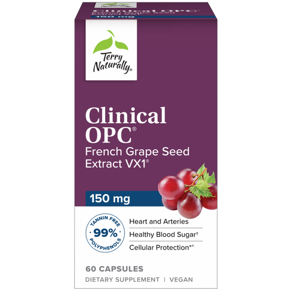 Terry Naturally Clinical OPC French Grape Seed Extract 150mg - 60 capsules