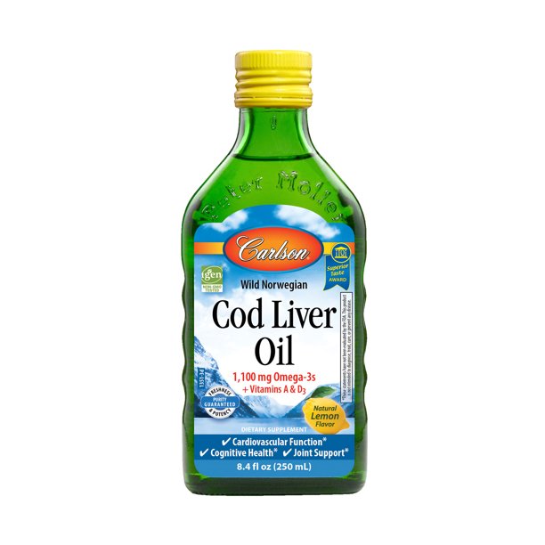 Carlson Cod Liver Oil Lemon Flavor - 8.4 fl oz