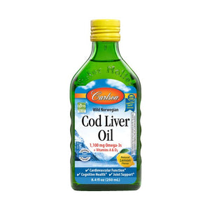 Carlson Cod Liver Oil Lemon Flavor - 8.4 fl oz