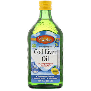 Carlson Cod Liver Oil Lemon Flavor - 16.9 Fl Oz