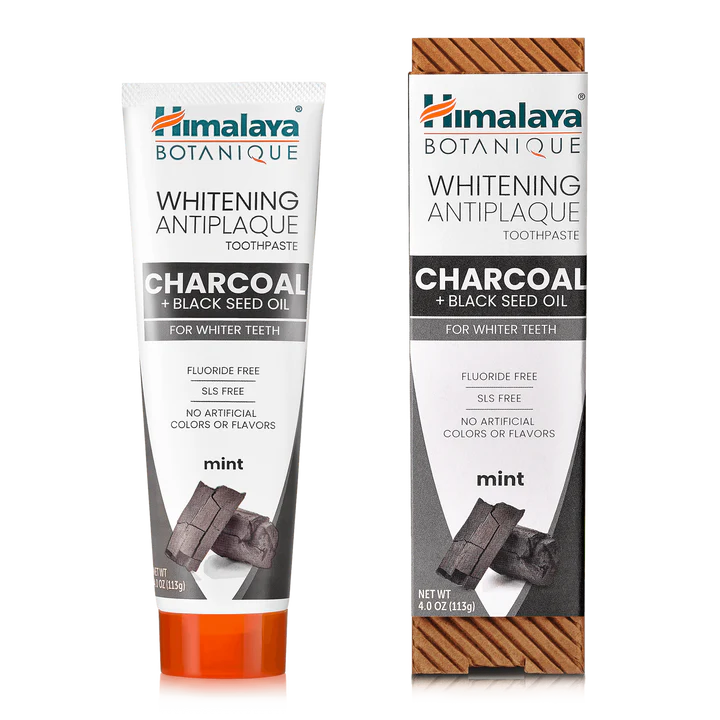 Himalaya Botanique Charcoal + Black Seed Oil Whitening Toothpaste, Mint