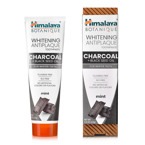 Himalaya Botanique Charcoal + Black Seed Oil Whitening Toothpaste, Mint