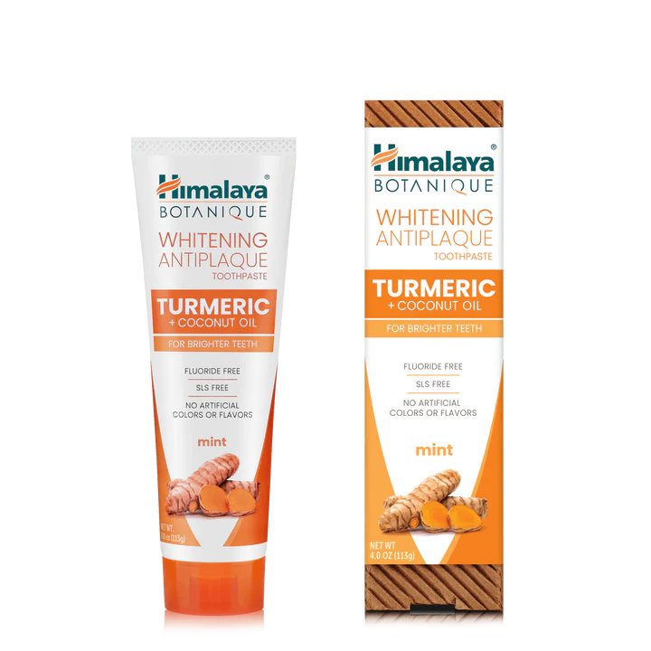 Himalaya Botanique Turmeric + Coconut Oil Whitening Toothpaste, Mint