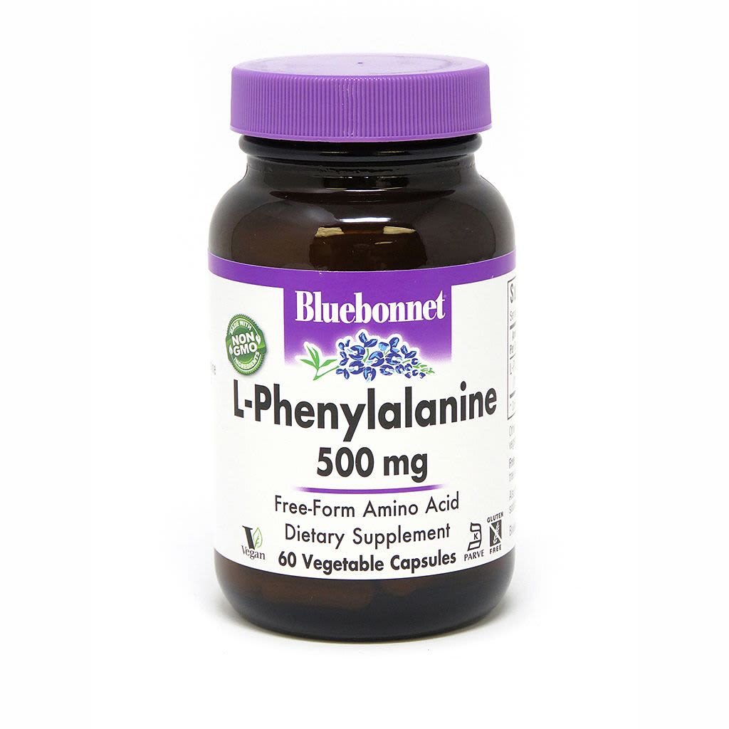 Bluebonnet L-Phenylalanine 500 mg 60 vegcaps