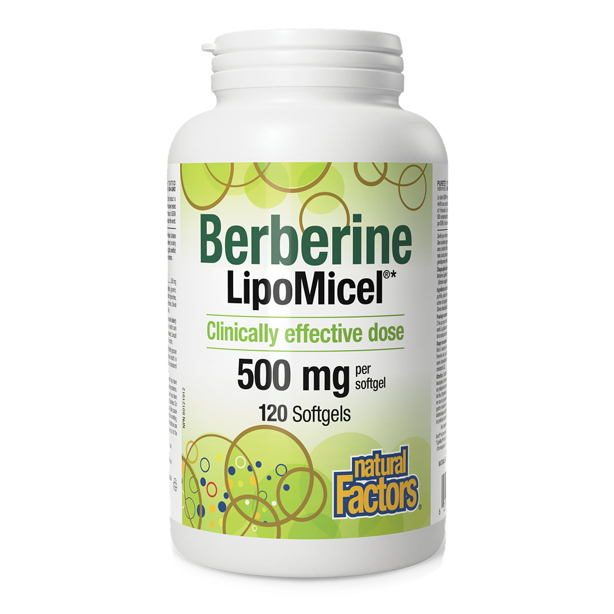 Natural Factors LipoMicel Berberine 500mg - 60 softgels