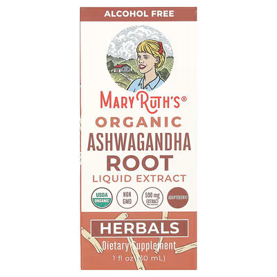 Mary Ruth's Organic Ashwagandha Root Liquid Drops, 1 fl. oz.