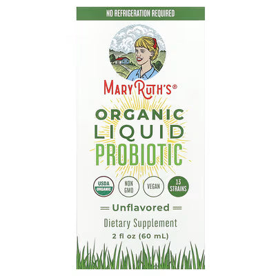 Mary Ruth's Organic Liquid Probiotic, unflavored, 2 fl. oz.