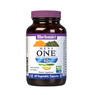 Bluebonnet Men's One 40+ Whole Food Multi 60 Veg Capsules