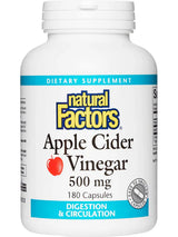 Natural Factors Apple Cider Vinegar 500 mg 180 caps