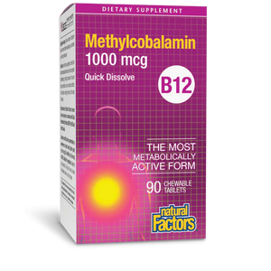 Natural Factors Vitamin B12 Methylcobalamin 1000 mcg 90 Tabs