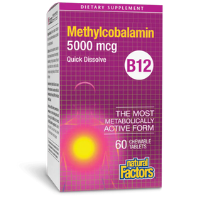 Natural Factors Vitamin B12 Methylcobalamin 5000 mcg 60 Tabs