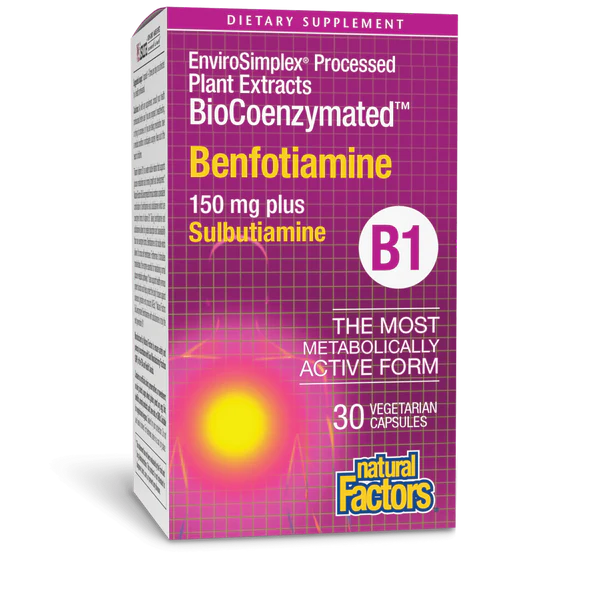 Natural Factors BioCoenzymated™ Benfotiamine 150 mg - 30 Vcaps