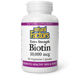 Natural Factors Biotin Extra Strength 10,000 mcg 60 Vegcaps