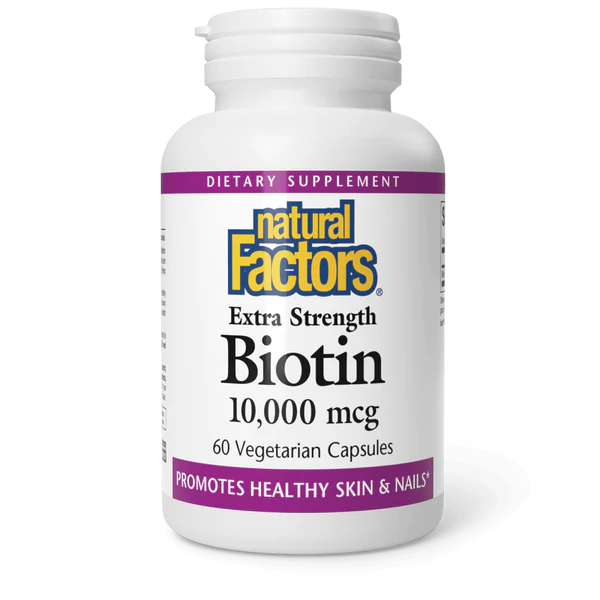 Natural Factors Biotin Extra Strength 10,000 mcg 60 Vegcaps