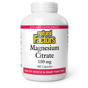 Natural Factors Magnesium Citrate 150 mg 180 caps