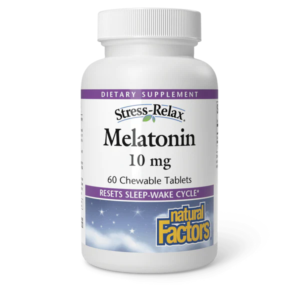 Natural Factors Melatonin 10mg 60 Chewable Tabs