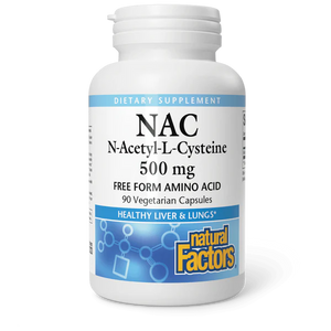 Natural Factors NAC (N-Acetyl-L-Cysteine) 500 mg 90 Vcaps