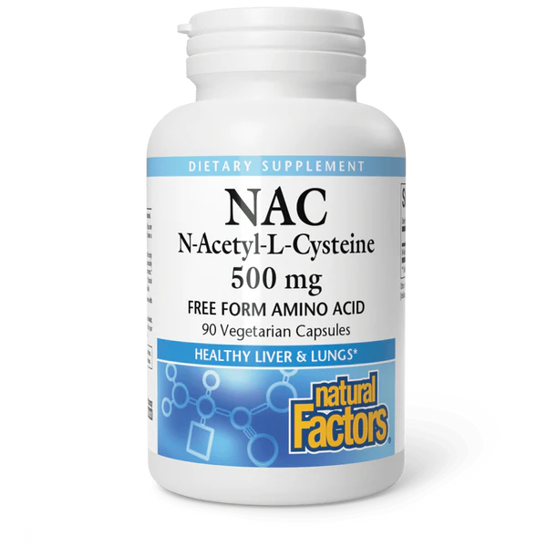 Natural Factors NAC (N-Acetyl-L-Cysteine) 500 mg 90 Vcaps
