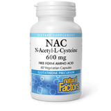 Natural Factors NAC (N-Acetyl-L-Cysteine) 600 mg 60 Vcaps