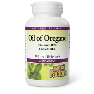 Natural Factors Oil of Oregano 180 mg - 60 Softgels