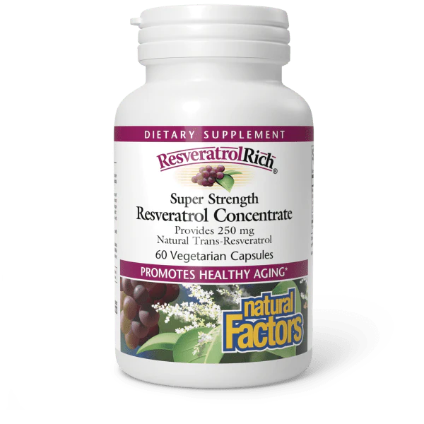 Natural Factors ResveratrolRich® 250 mg 60 vegcaps
