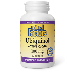 Natural Factors Ubiquinol Active CoQ10 100 mg 60 Softgels