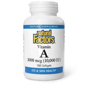 Natural Factors Vitamin A 3000 mcg (10,000 IU) - 180 softgels