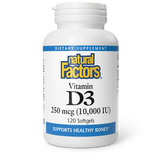 Natural Factors Vitamin D3 10,000 IU - 120 softgels