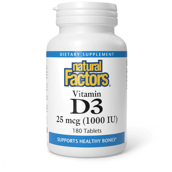 Natural Factors Vitamin D3 1000 IU 180 softgels