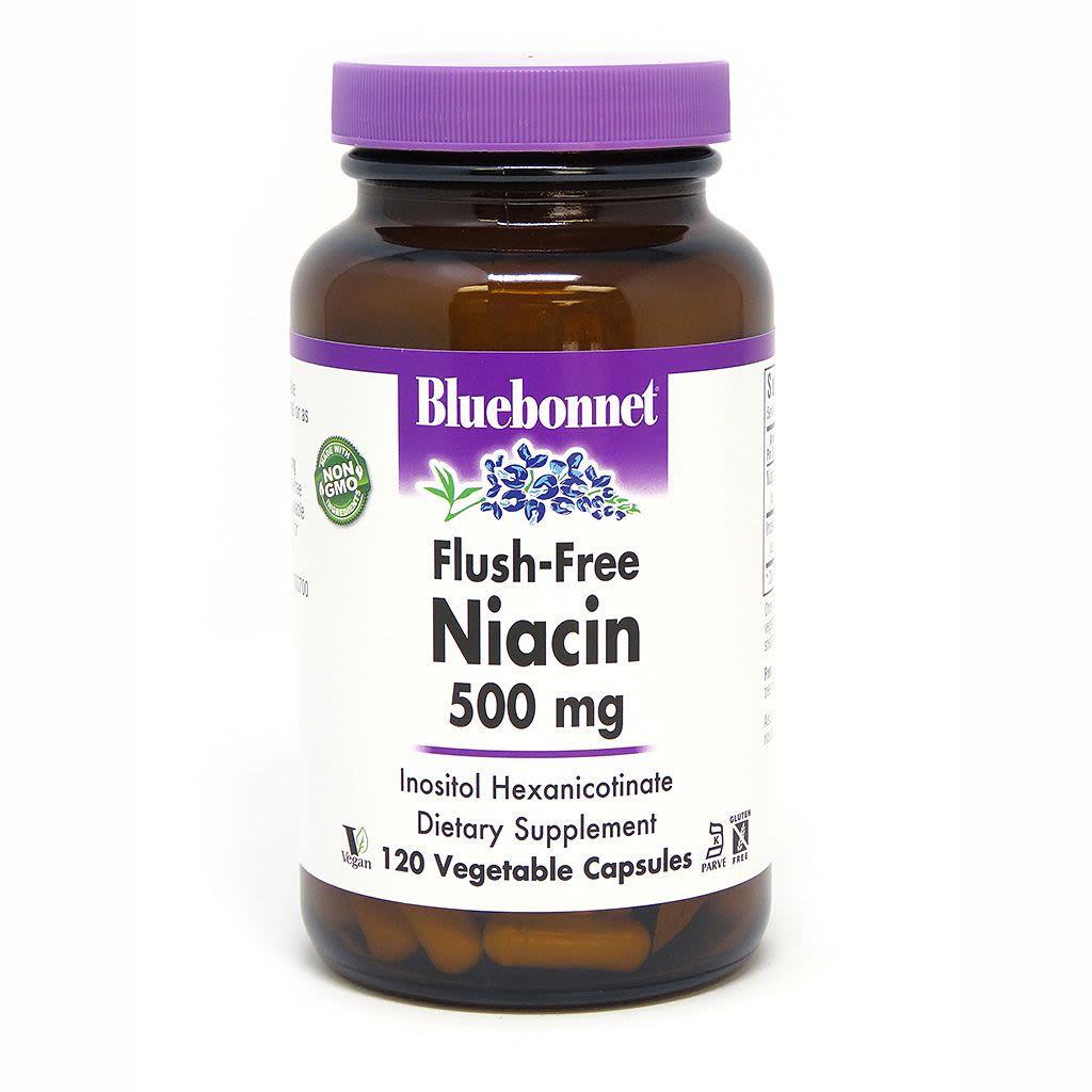 Bluebonnet Niacin (Flush Free) 500mg 120 veg caps