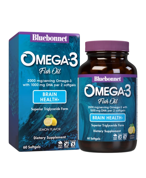 Bluebonnet Omega-3 Brain Formula Fish Oil 60 softgels