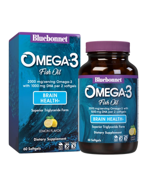 Bluebonnet Omega-3 Brain Formula Fish Oil 60 softgels