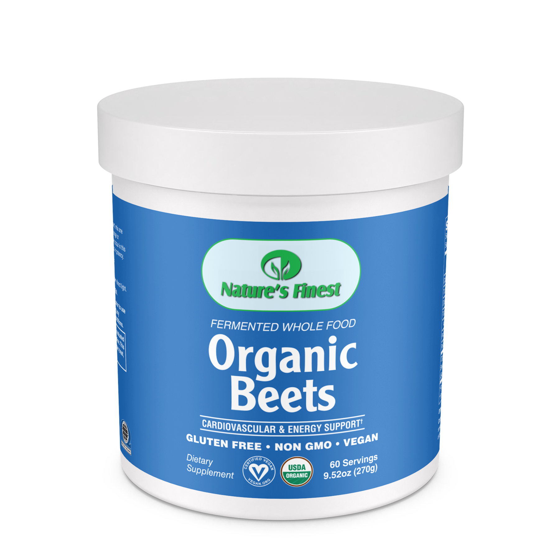 Nature's Finest Organic Fermented Beet Root Powder - 60 Servings