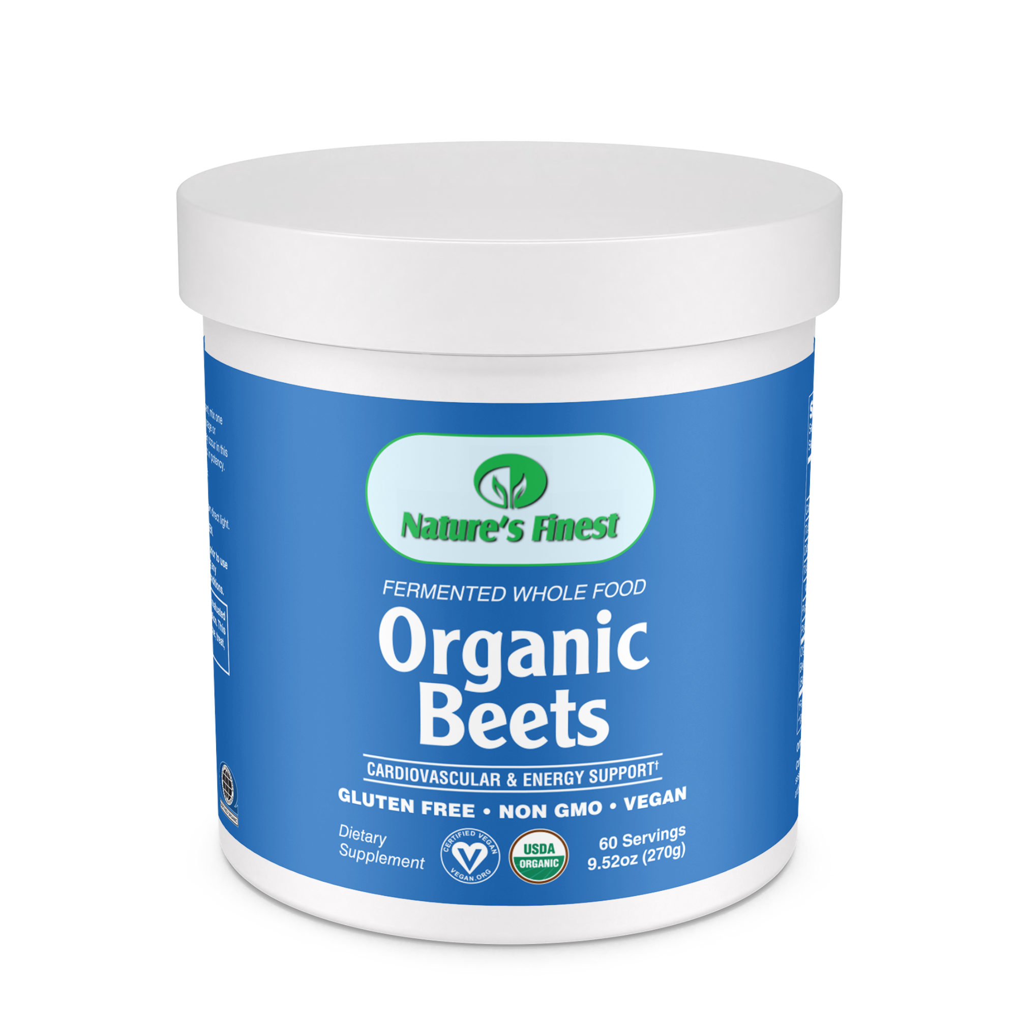Nature's Finest Organic Fermented Beet Root Powder - 60 Servings