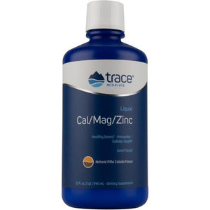 Trace Minerals Liquid Cal/Mag/Zinc Pina Colada Flavor - 32 oz